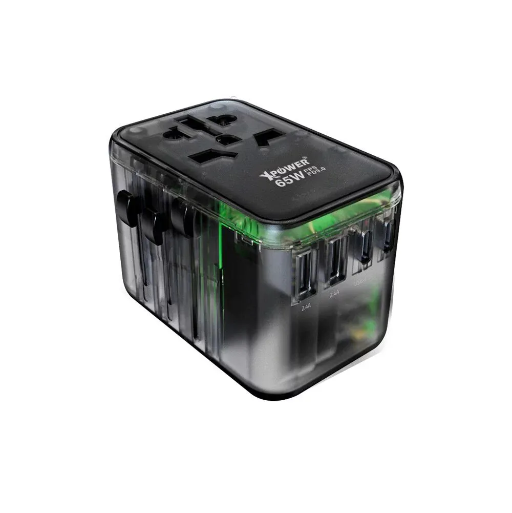 65W 5 Ports GaN PD Travel Adaptor