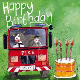 Alex Clark Fire Fighters Birthday Card