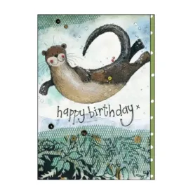 Alex Clark Otter Birthday Card