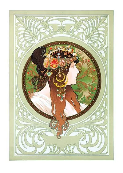 Alphonse Mucha | Byzantine Brunette