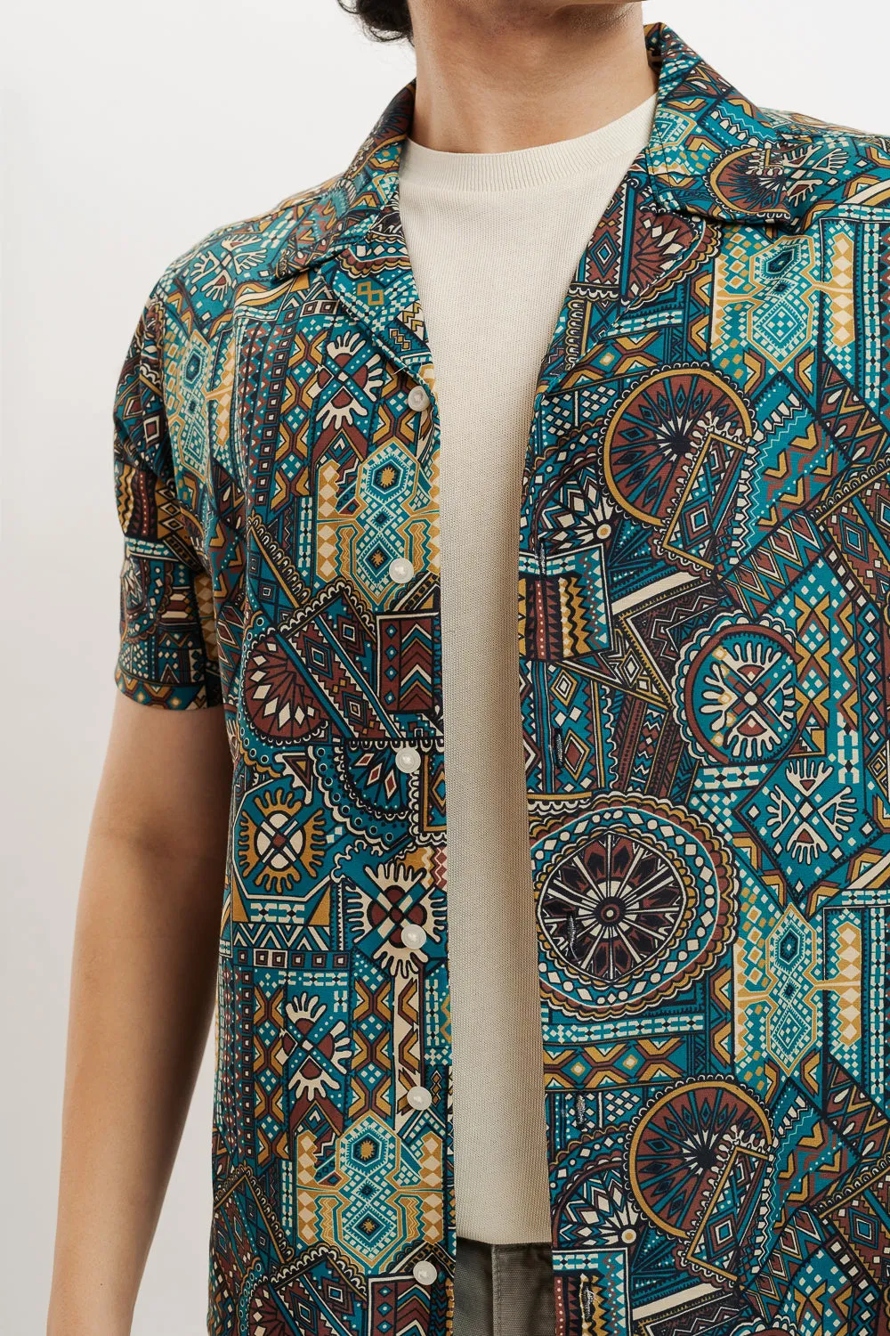 Ancient Print Men's Resort Shirt