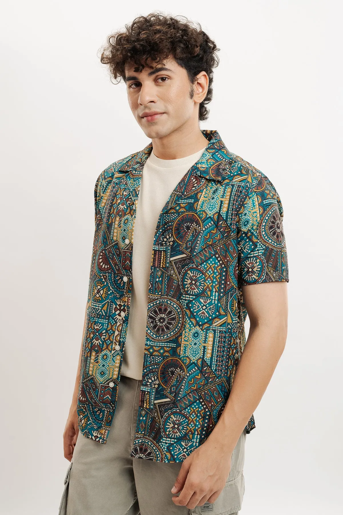 Ancient Print Men's Resort Shirt