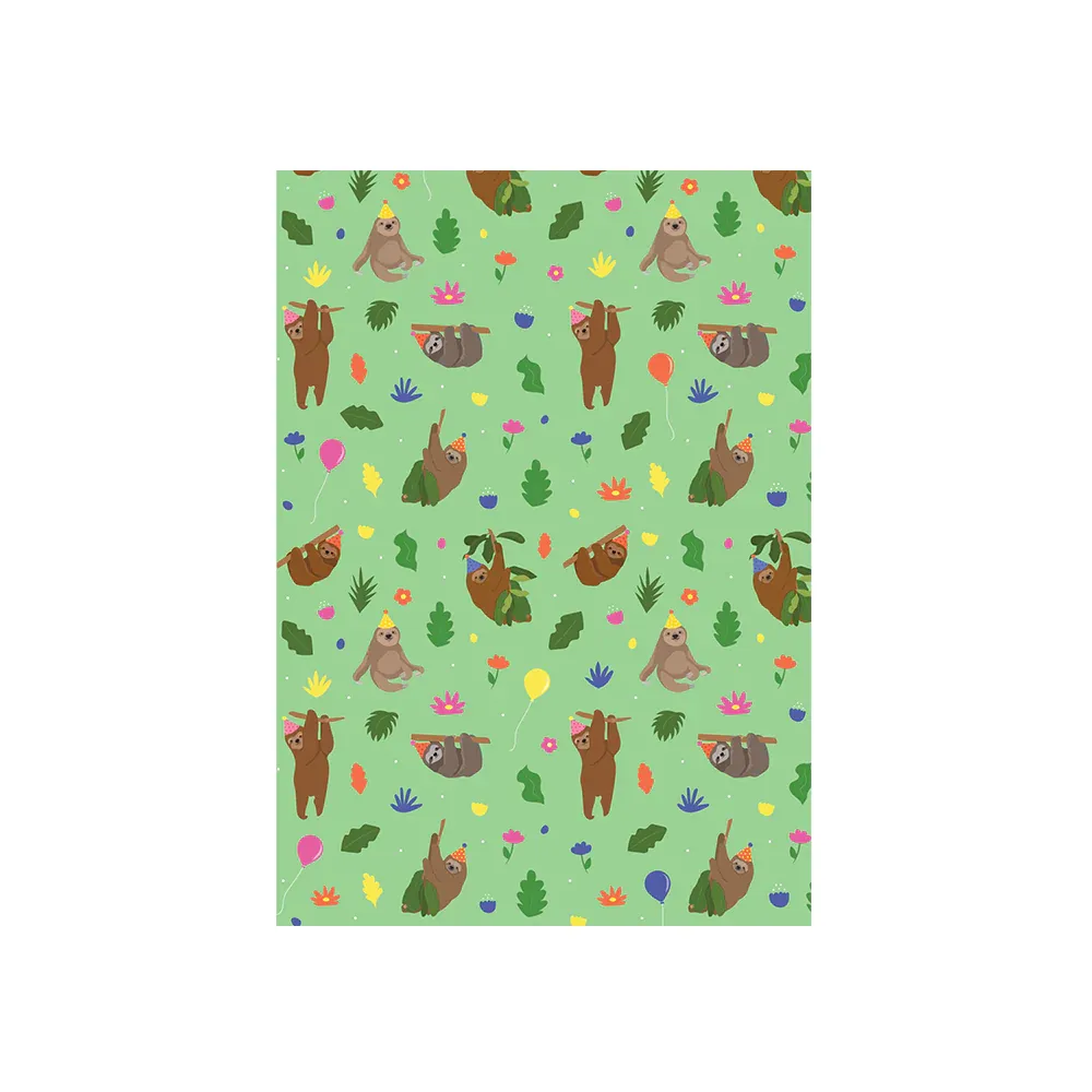 Animal Pattern Birthday Sloth Card