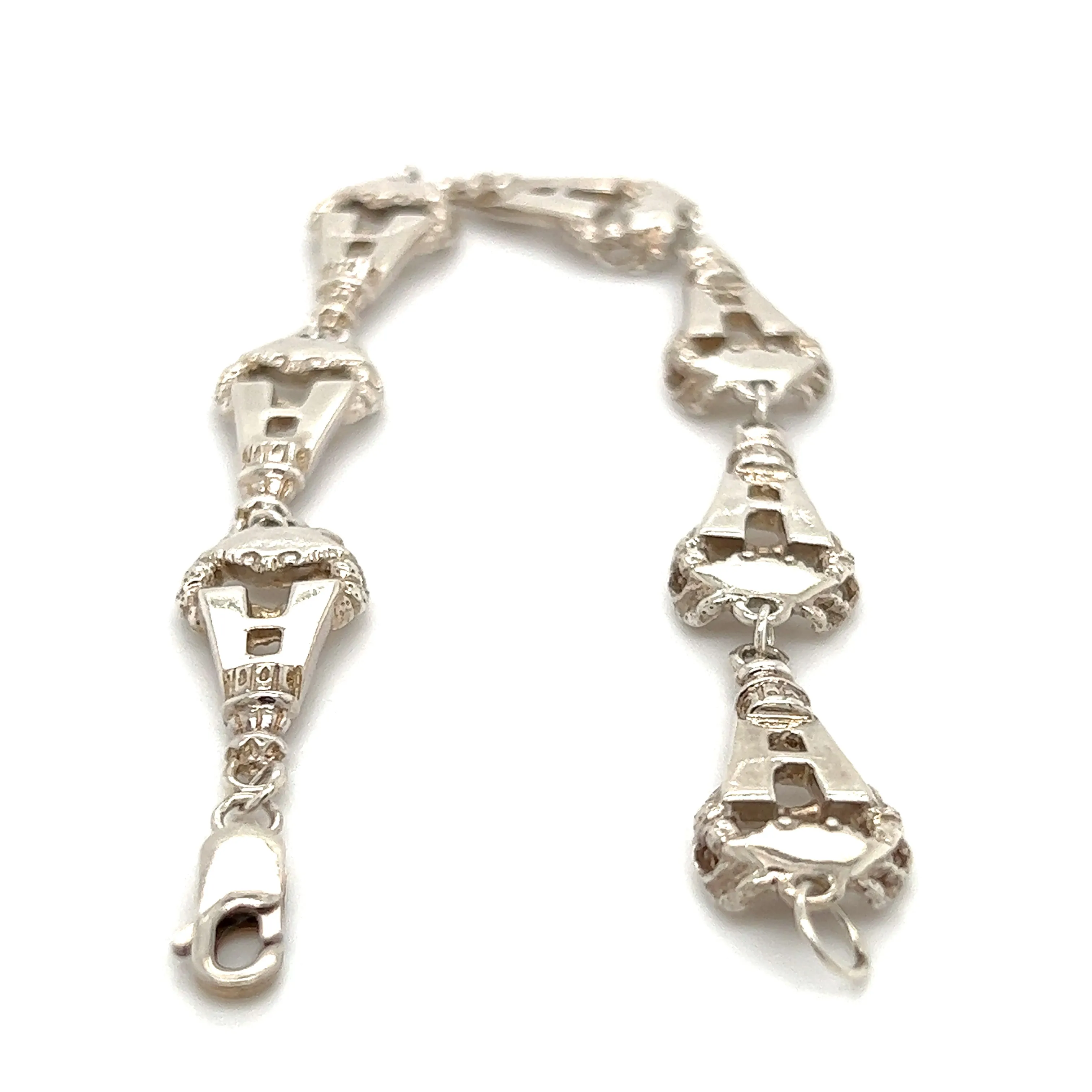 Annapolis Link Bracelet with Seven Crabs in Sterling Silver