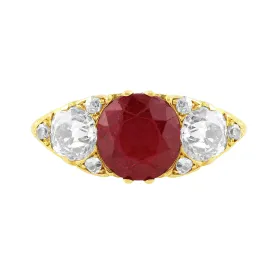 Antique 2.46 ct Ruby Ring, AGL certified