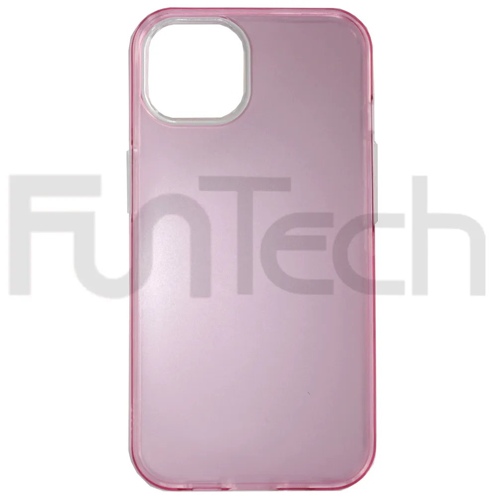 Apple iPhone 13 Pro Case, Double Sided Frosted Surface, Phone Case, Color Pink.