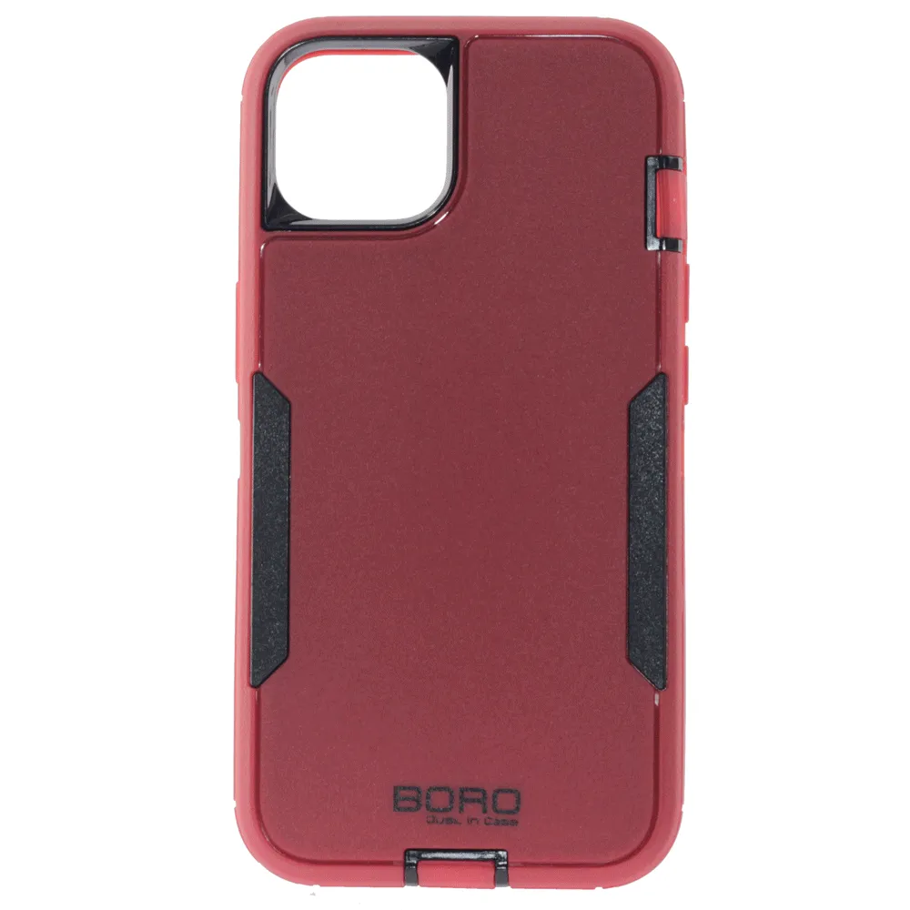 Apple iPhone 13 Pro Max, (BORO)  Back Armor Case, Color Red