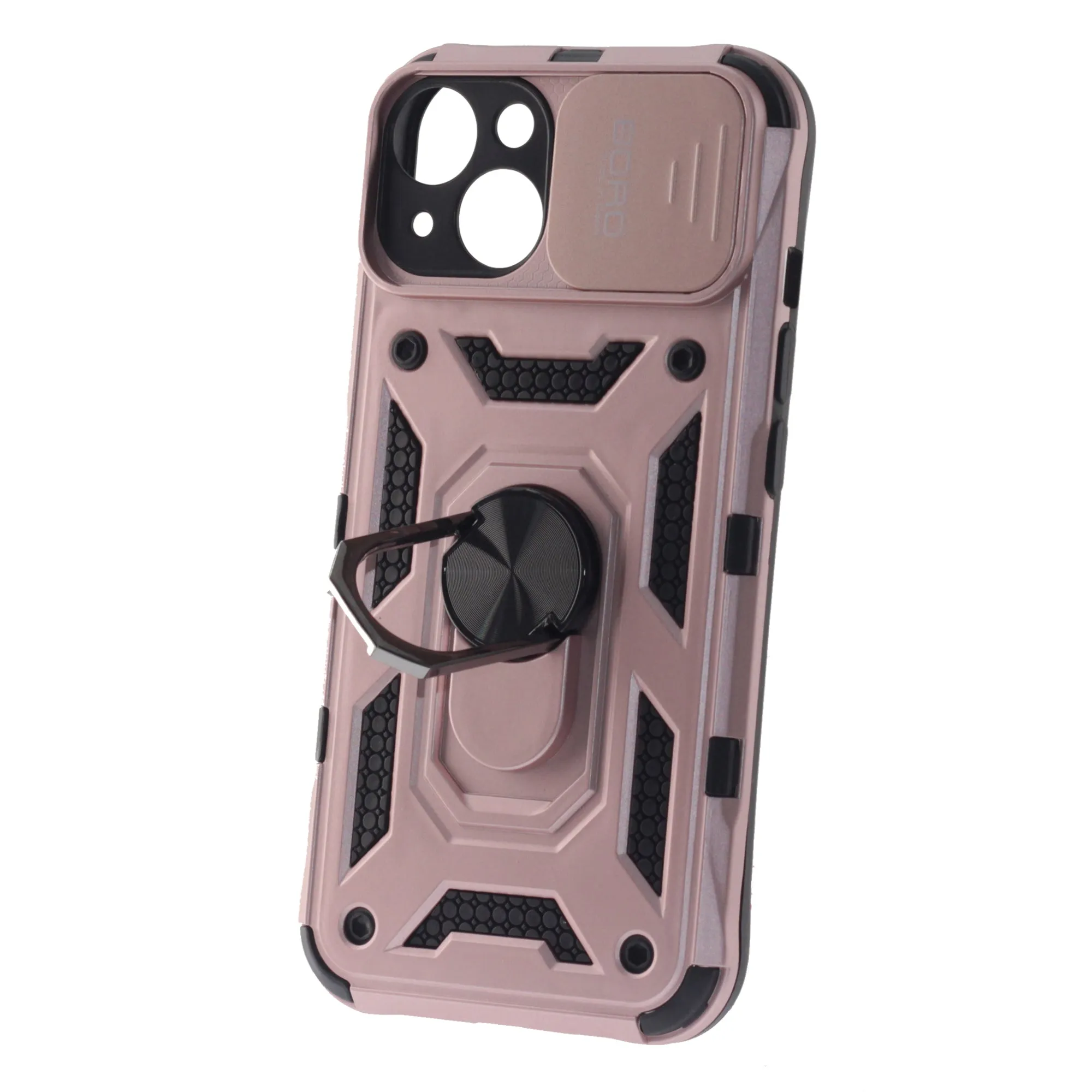 Apple iPhone 14 Case, Ring Armor Case with Lens Cover, Color Rose Gold