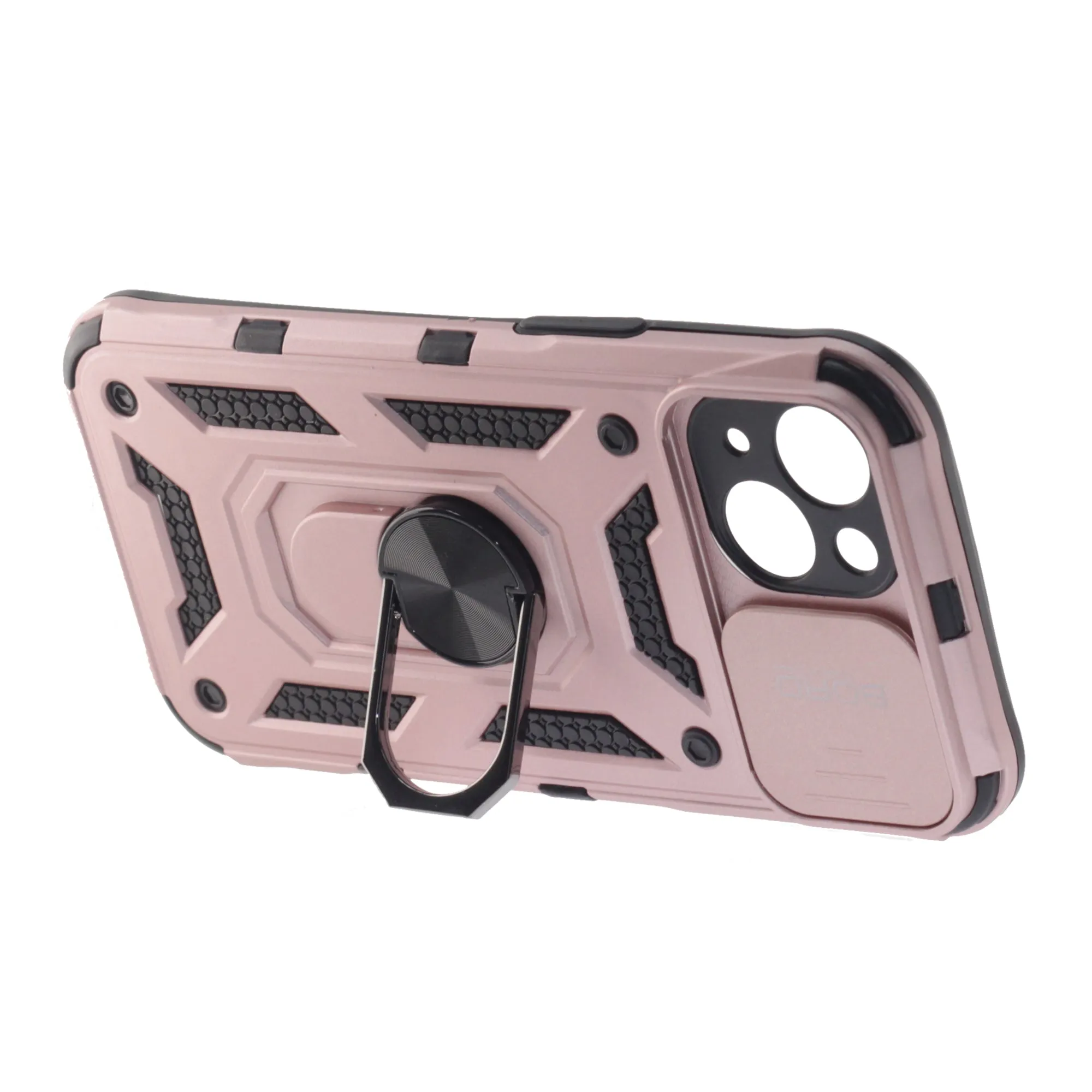 Apple iPhone 14 Case, Ring Armor Case with Lens Cover, Color Rose Gold