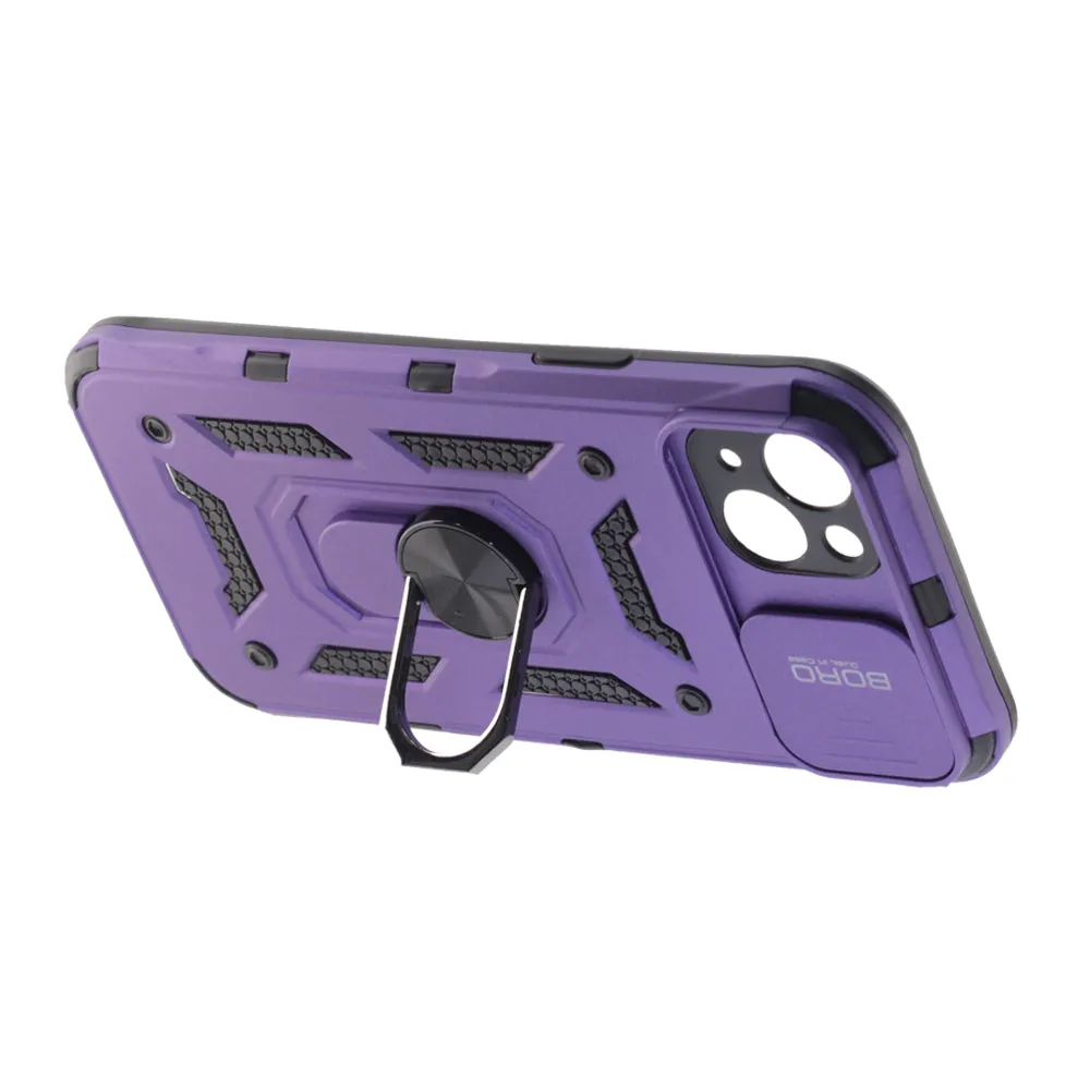 Apple iPhone 14 Plus Case, Ring Armor Case with Lens Cover, Color Purple