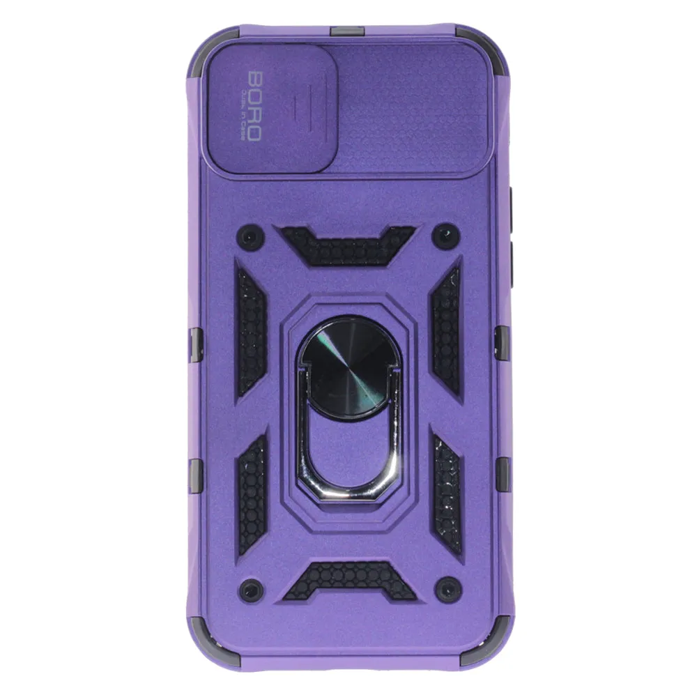 Apple iPhone 14 Plus Case, Ring Armor Case with Lens Cover, Color Purple