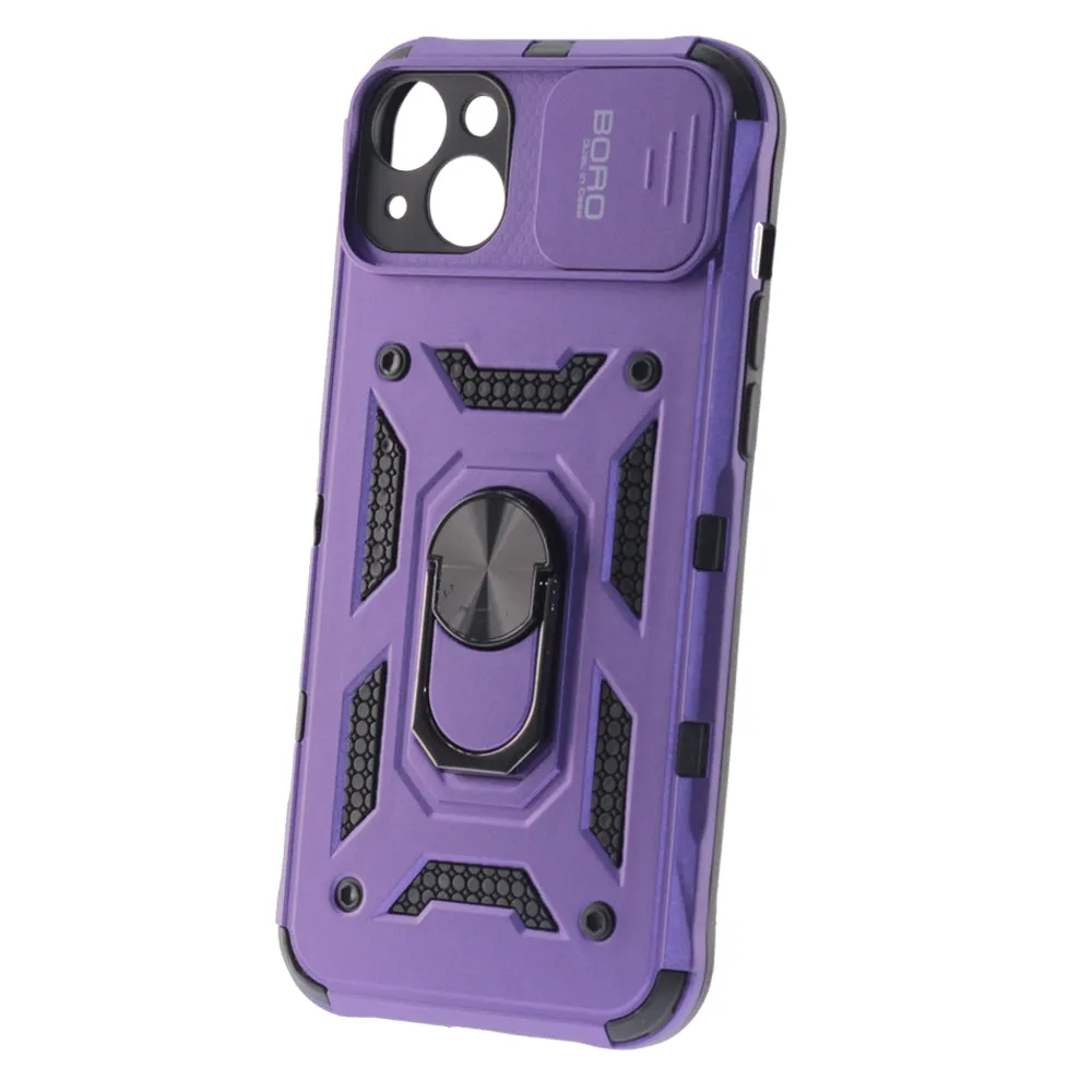 Apple iPhone 14 Plus Case, Ring Armor Case with Lens Cover, Color Purple