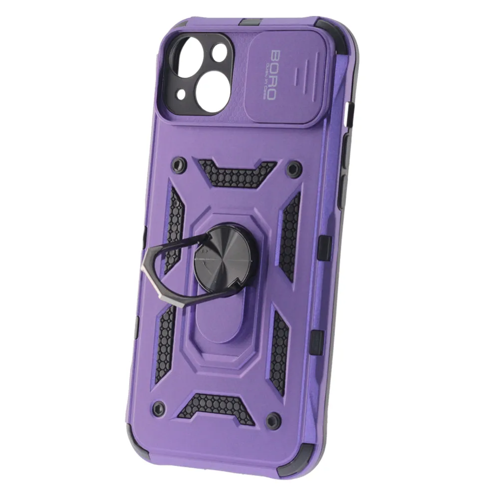 Apple iPhone 14 Plus Case, Ring Armor Case with Lens Cover, Color Purple