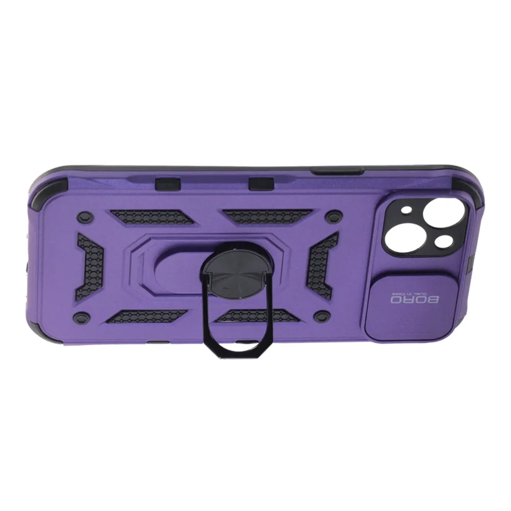 Apple iPhone 14 Plus Case, Ring Armor Case with Lens Cover, Color Purple