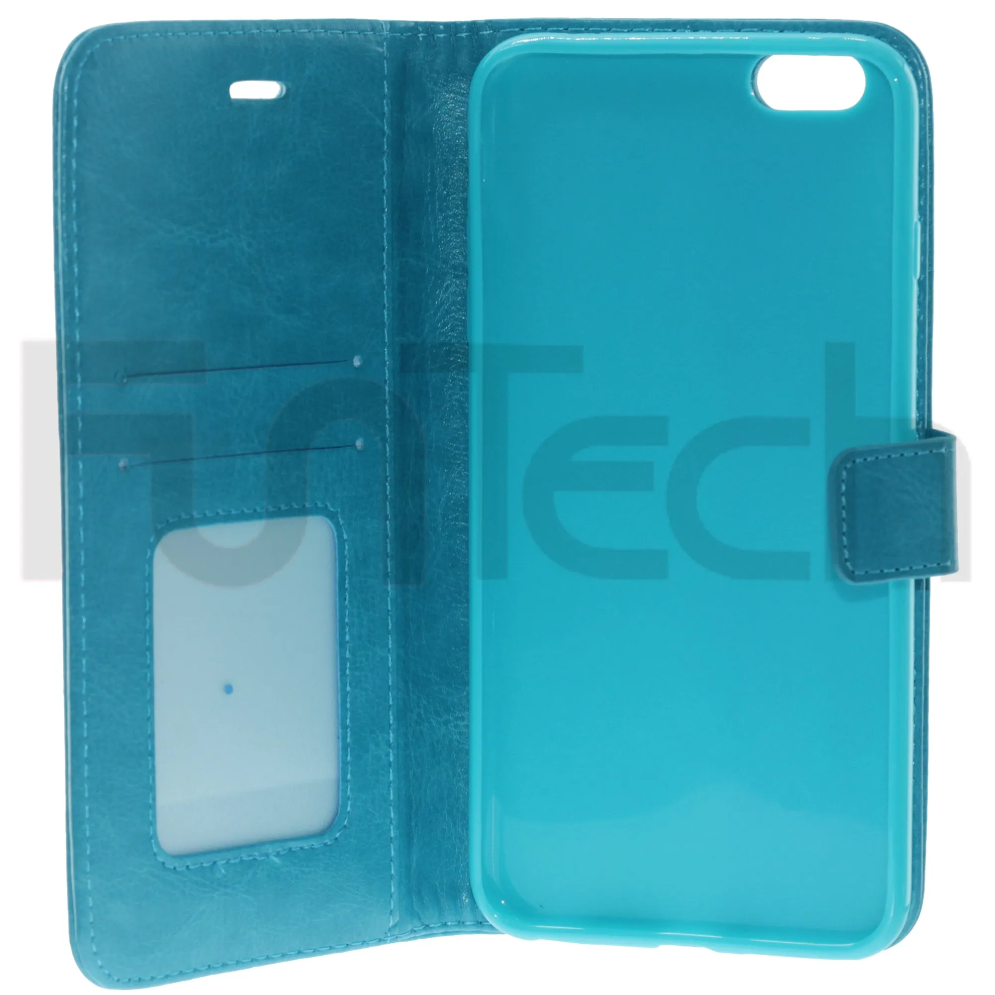 Apple iPhone 6Plus Leather Wallet Case Color Blue