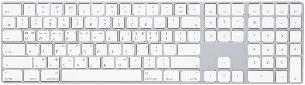 Apple Magic Keyboard with Numeric Keypad - Silver (English / Korean Keyboard)