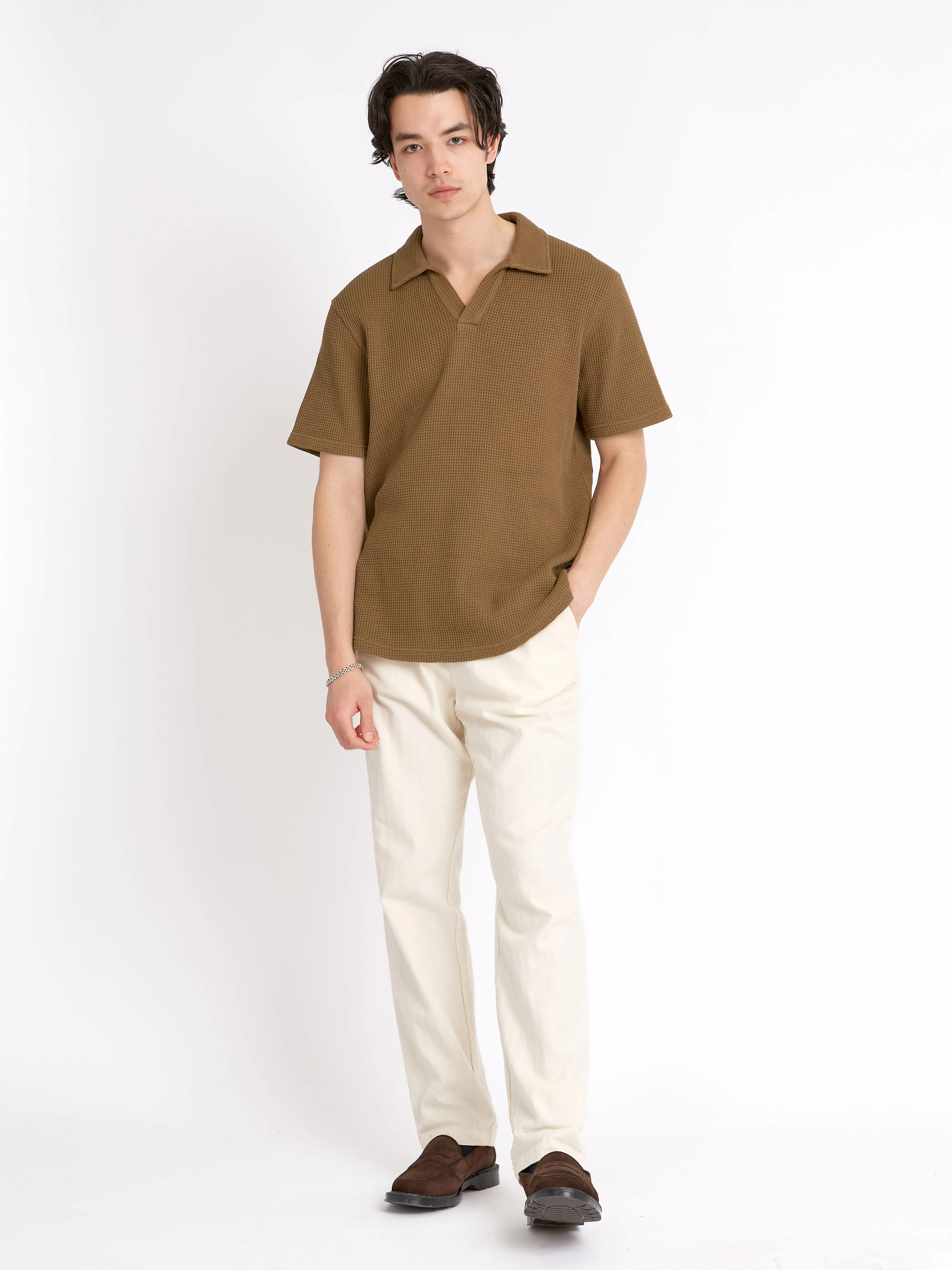 Austell Short Sleeve Polo Shirt Barton Tobacco Brown