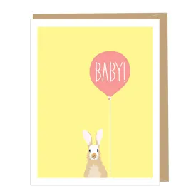 Baby Rabbit Greeted New Baby Card