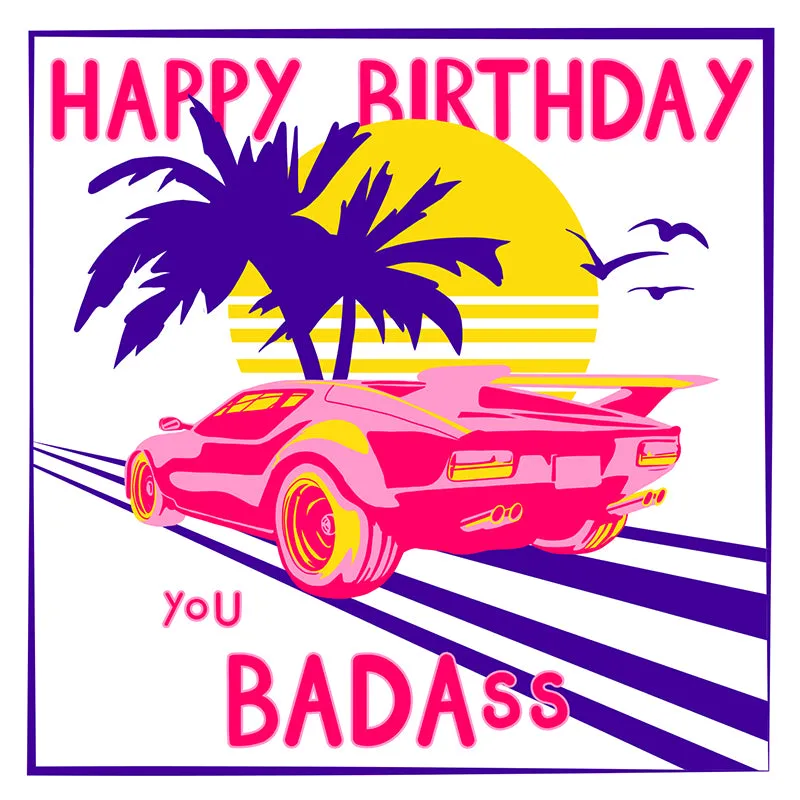 Badass birthday card - EN