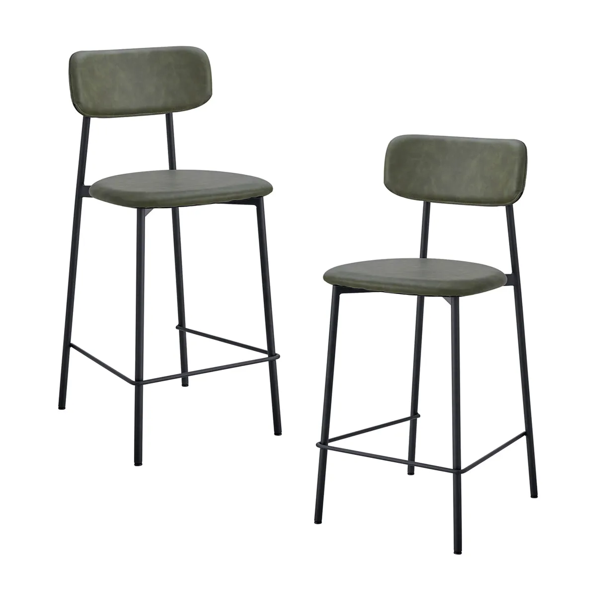 Bailey Leatherette Bar Stool (Set of 2)