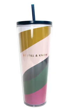 Be Still Straw Tumbler-FINAL SALE