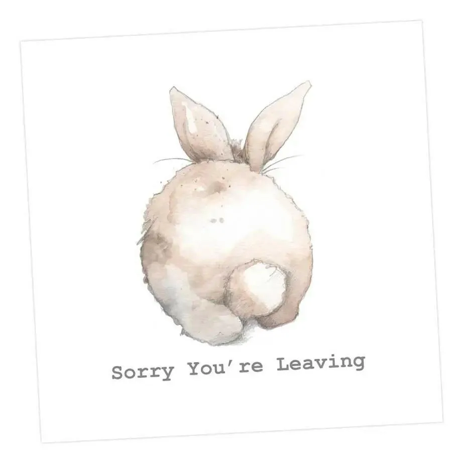 Bertie's Bob Tail Sorry You Are Leaving Card