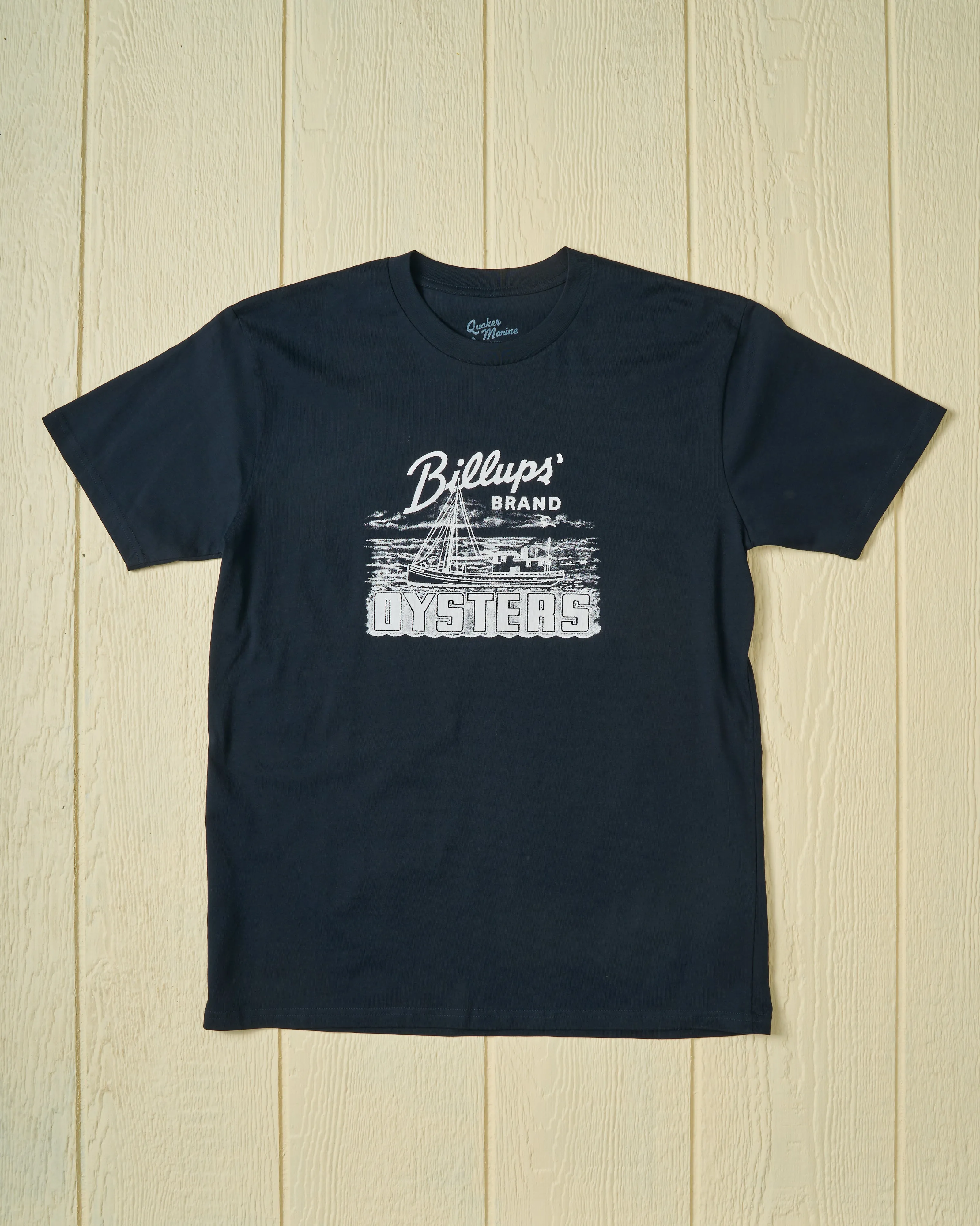 Billups Oysters Tee in Navy