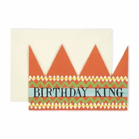 Birthday King Party Hat Card