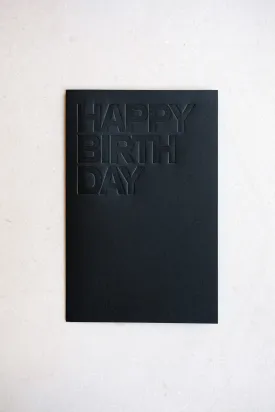 Black Birthday Card