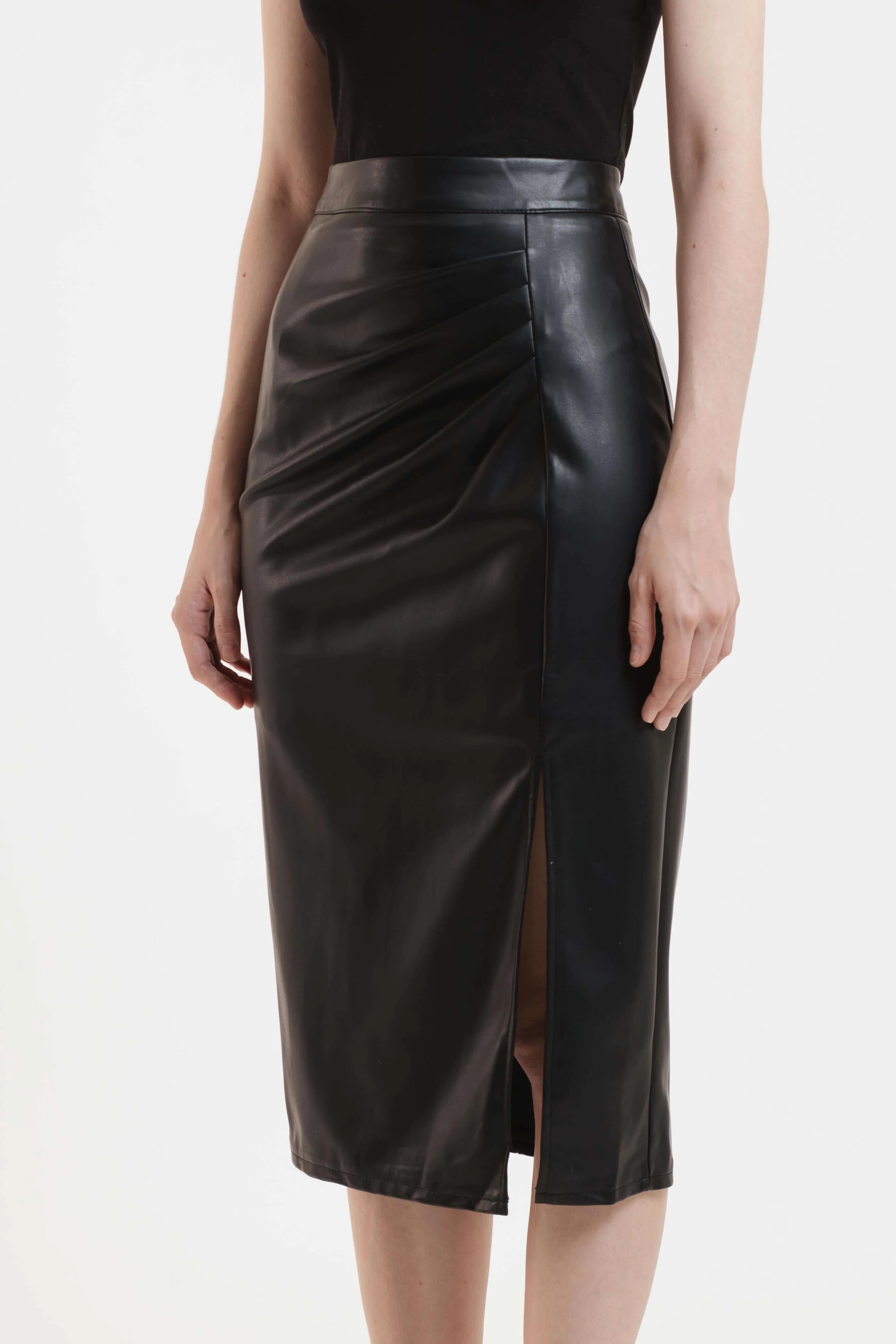 Black Leatherette Skirt