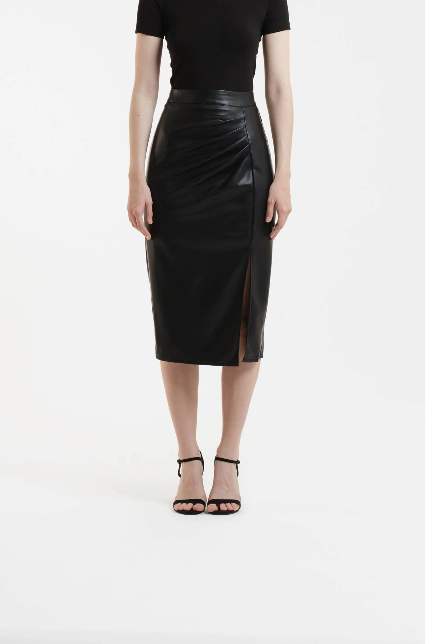 Black Leatherette Skirt