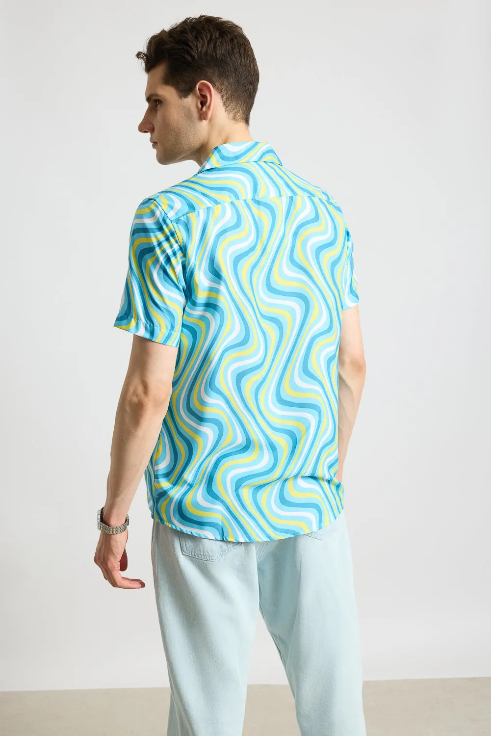 Blue Spiral Men's Resort Shirt