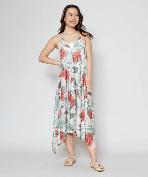 Botanical Halter Neck Dress