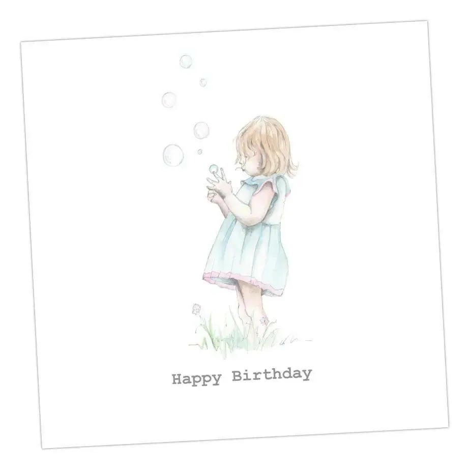 Bubbles Birthday Greeting Card