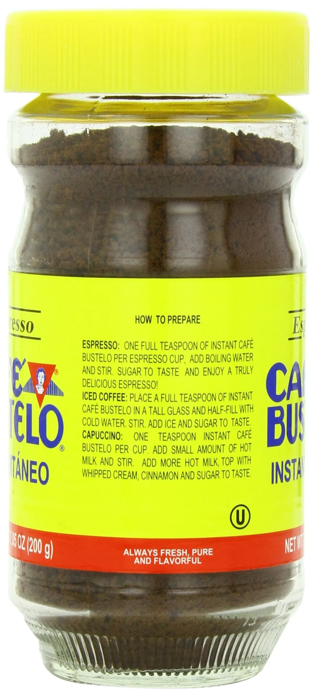 Café Bustelo Espresso Style Instant Coffee, 7.05 Ounce (Pack of 12)