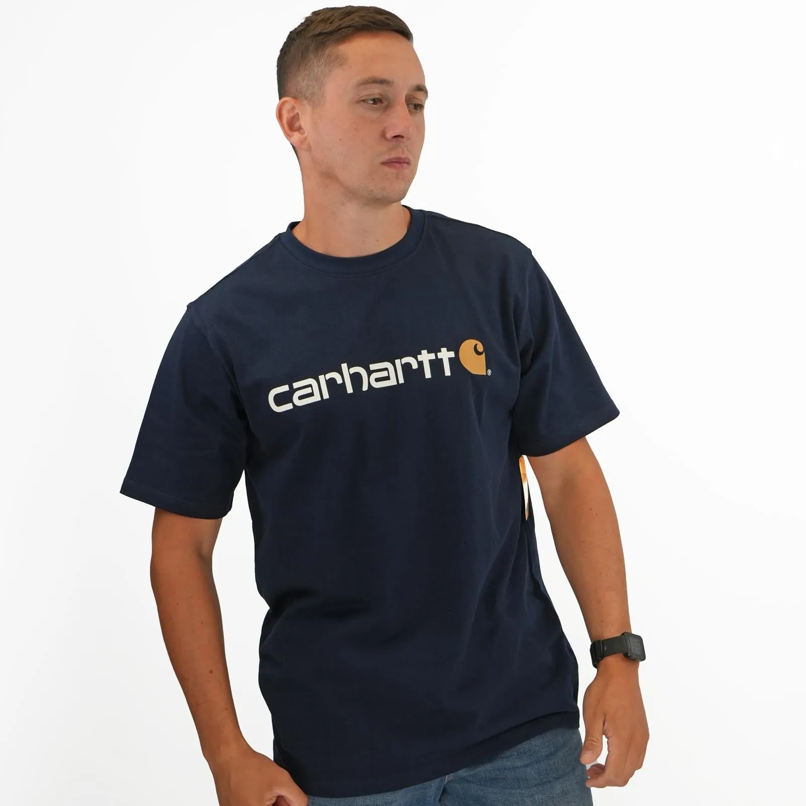 Carhartt Relaxed Fit Heavyweight Navy T-shirt