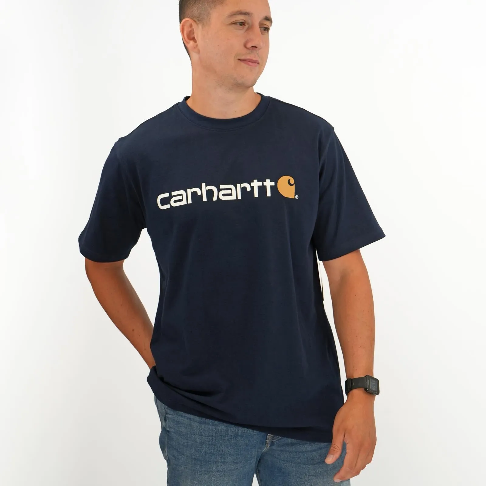 Carhartt Relaxed Fit Heavyweight Navy T-shirt