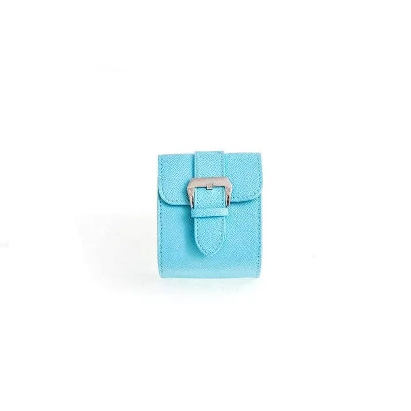 Casati Milano Travel Case Rectangular Epsom Light Blue color