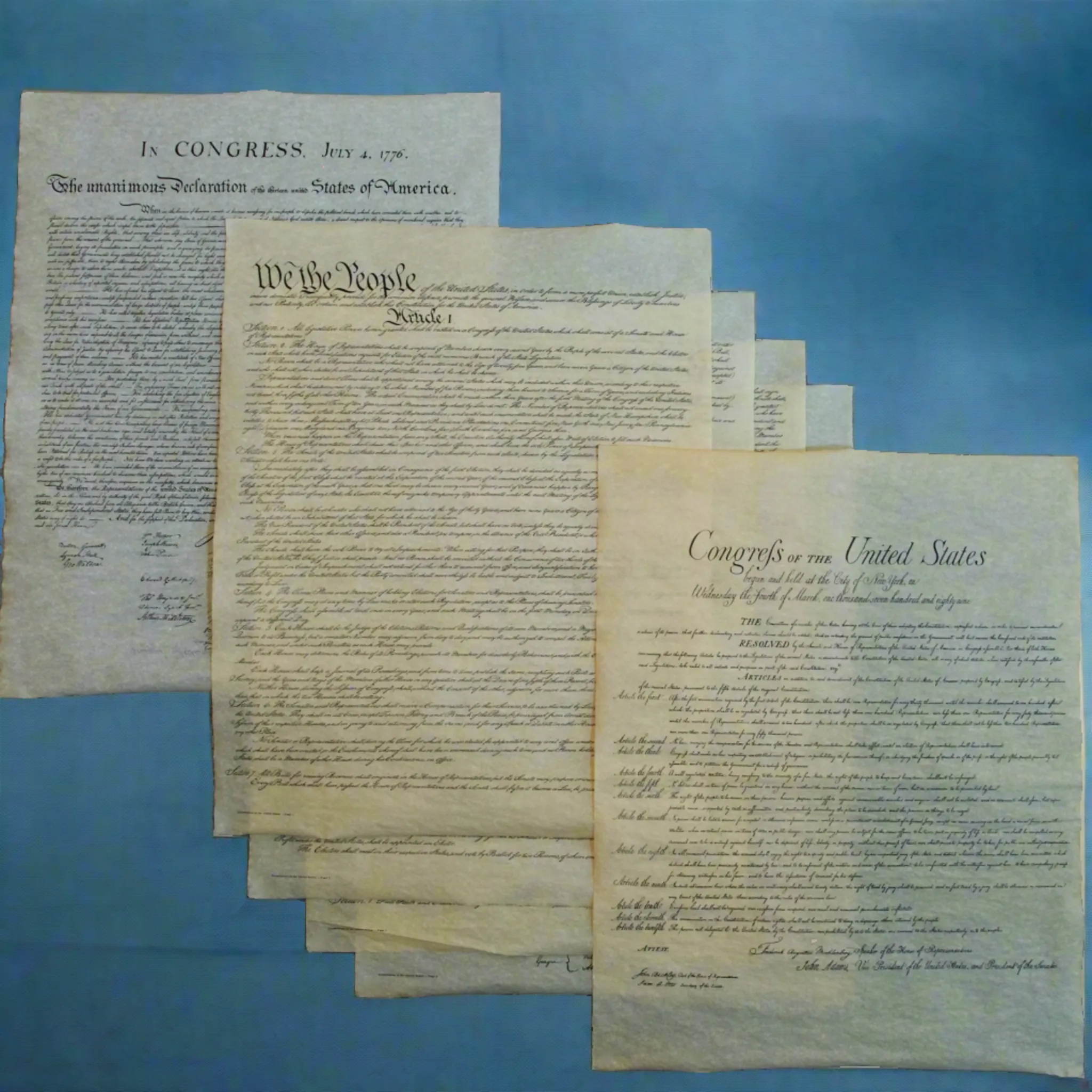 Charters of Freedom Bundle with Four-page U.S. Constitution