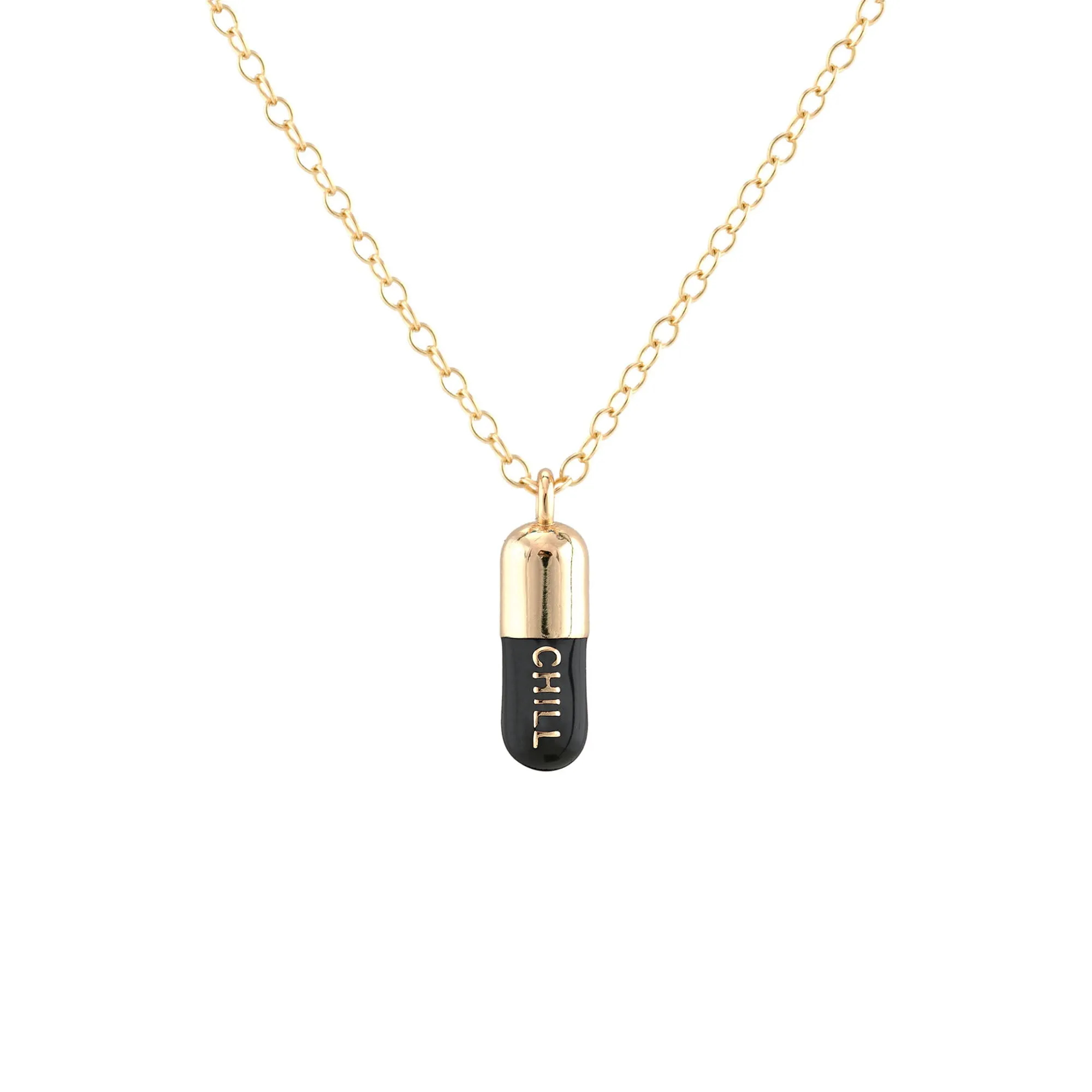 Chill Pill Enamel Necklace