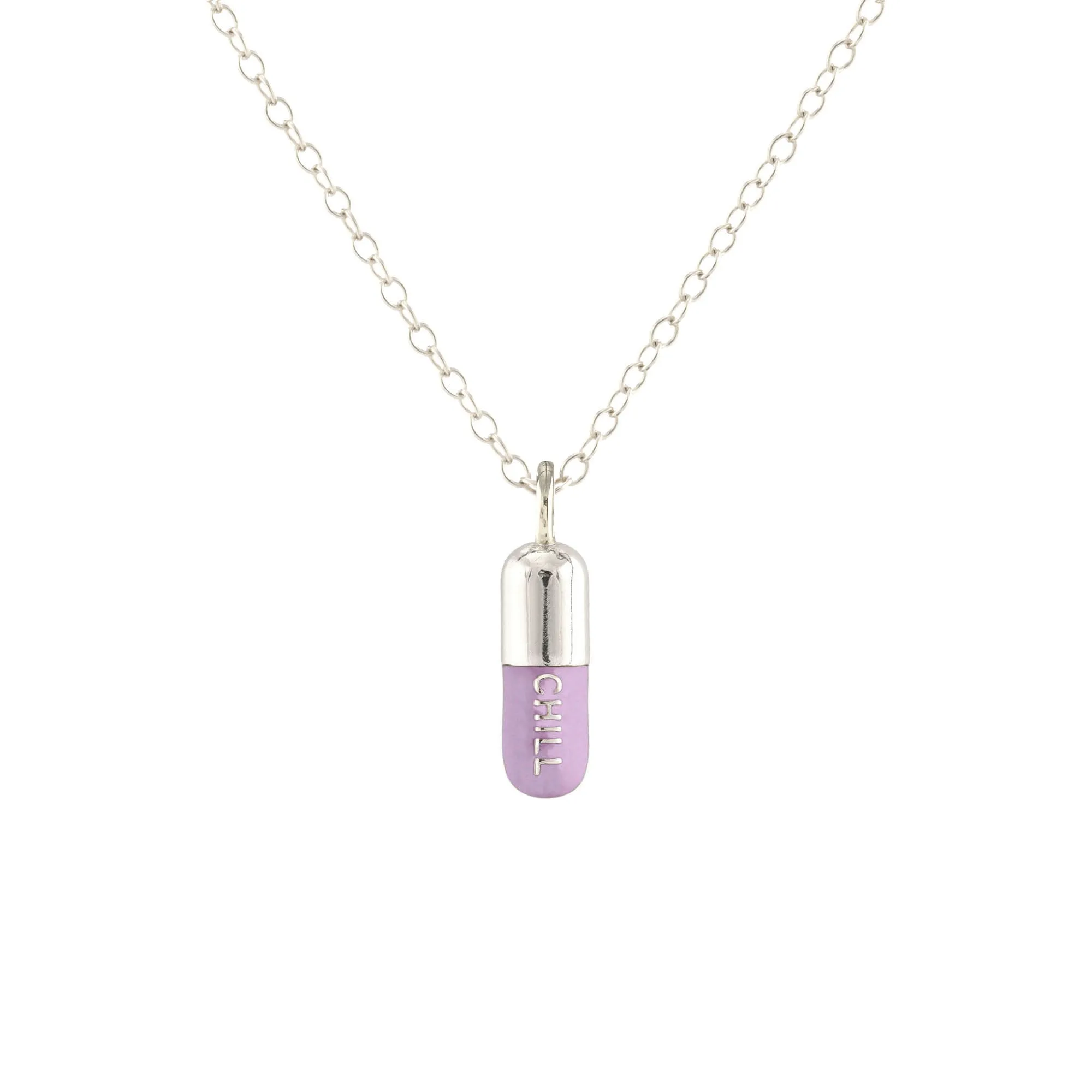 Chill Pill Enamel Necklace