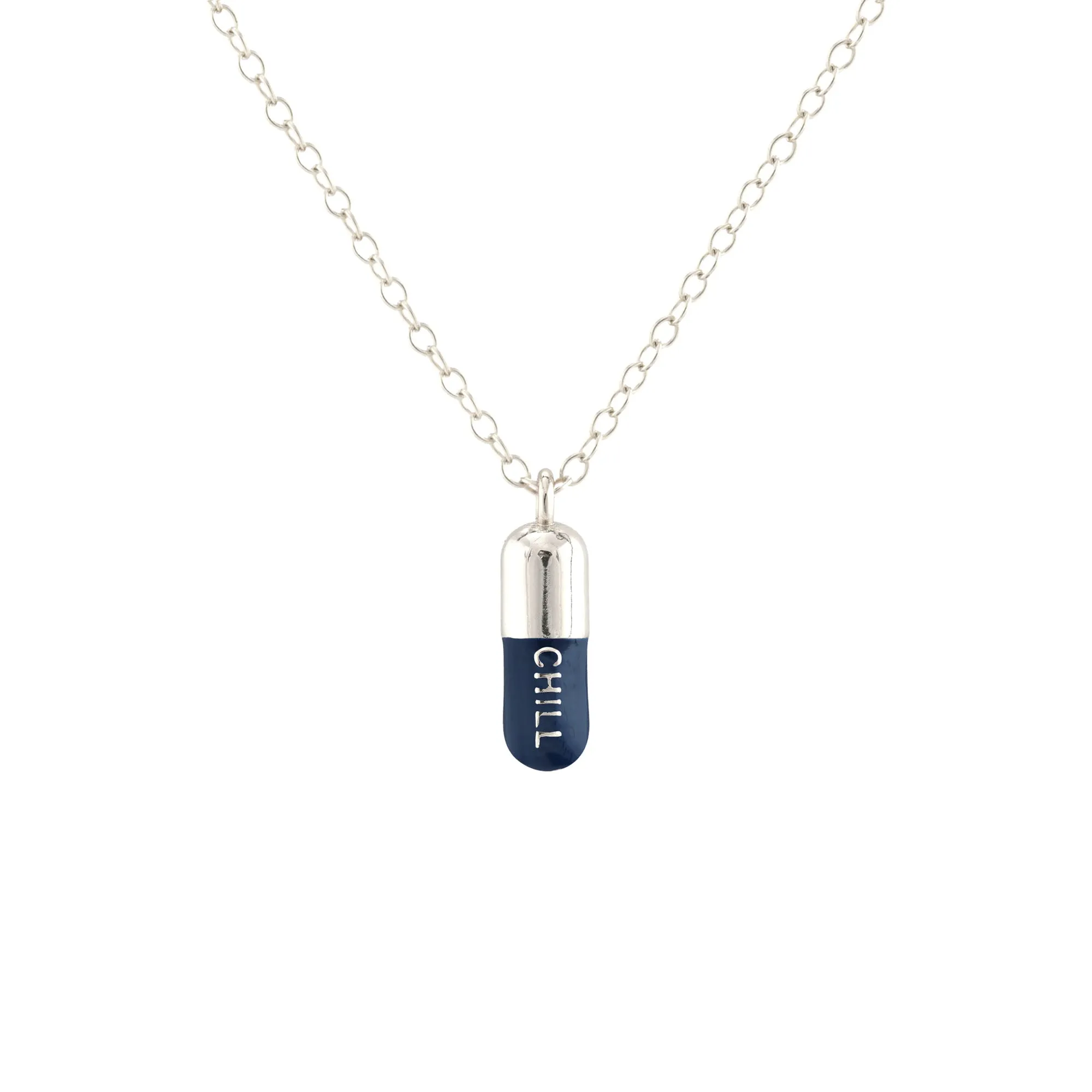 Chill Pill Enamel Necklace