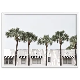 Coastal Palms View on South Beach - Art Print