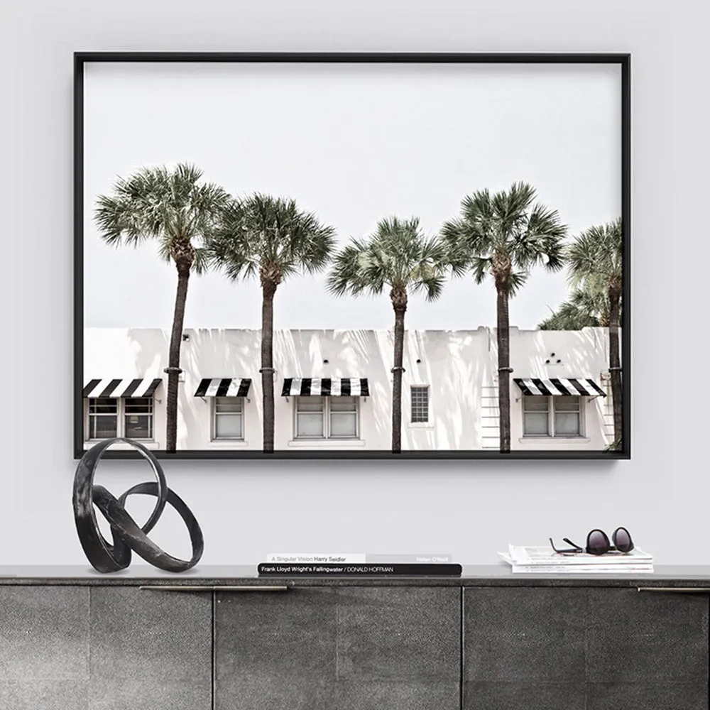 Coastal Palms View on South Beach - Art Print