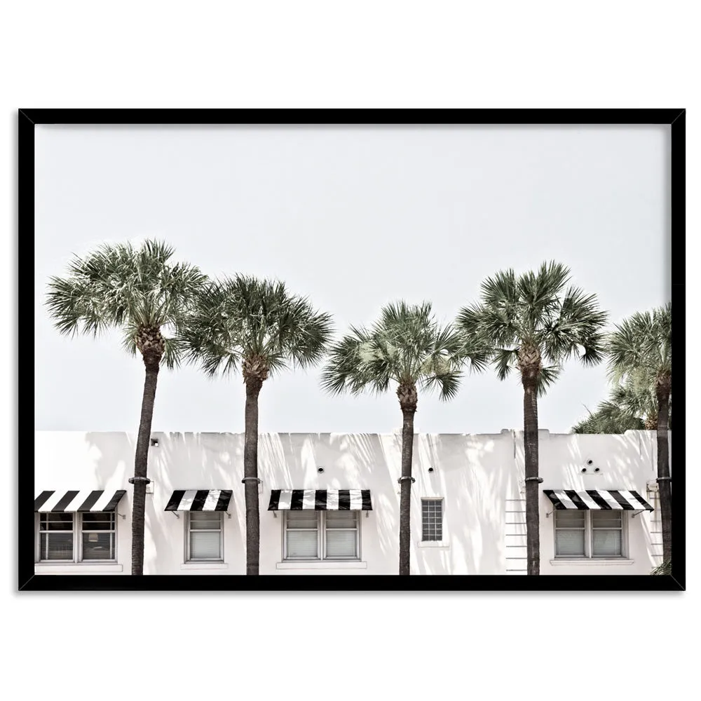 Coastal Palms View on South Beach - Art Print