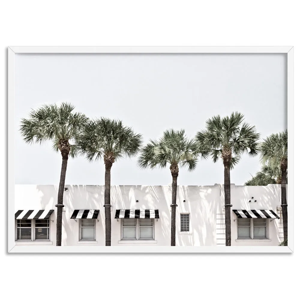 Coastal Palms View on South Beach - Art Print