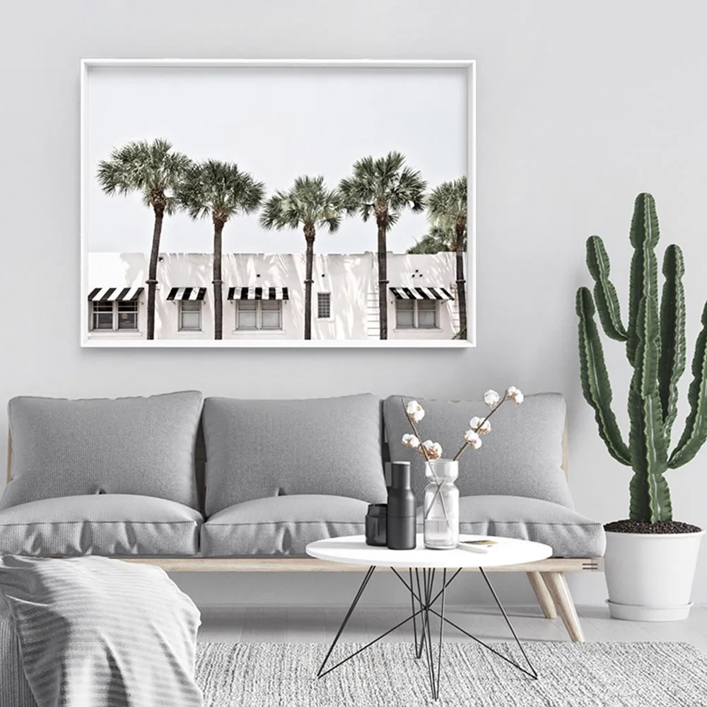 Coastal Palms View on South Beach - Art Print