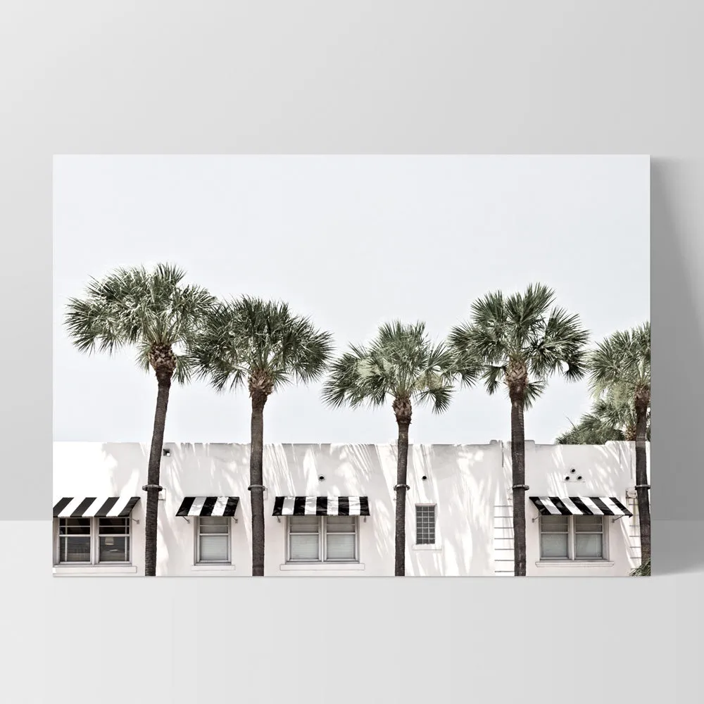 Coastal Palms View on South Beach - Art Print