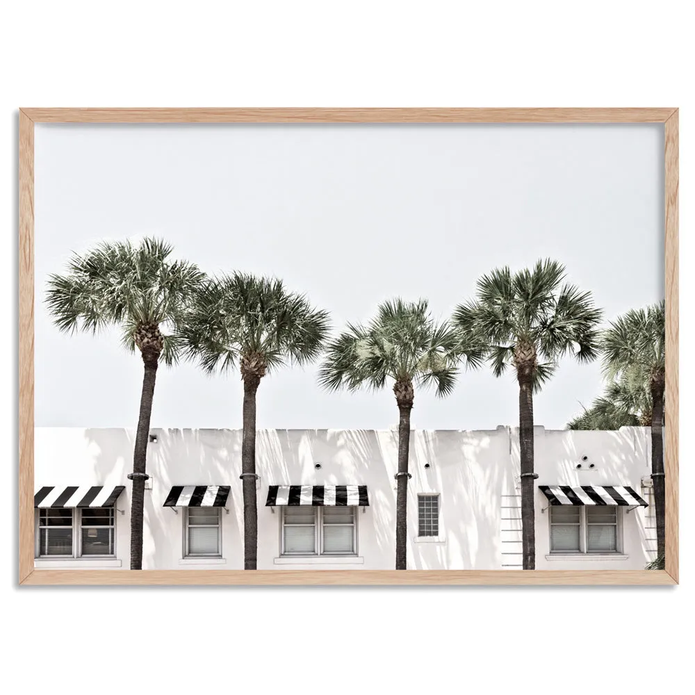 Coastal Palms View on South Beach - Art Print