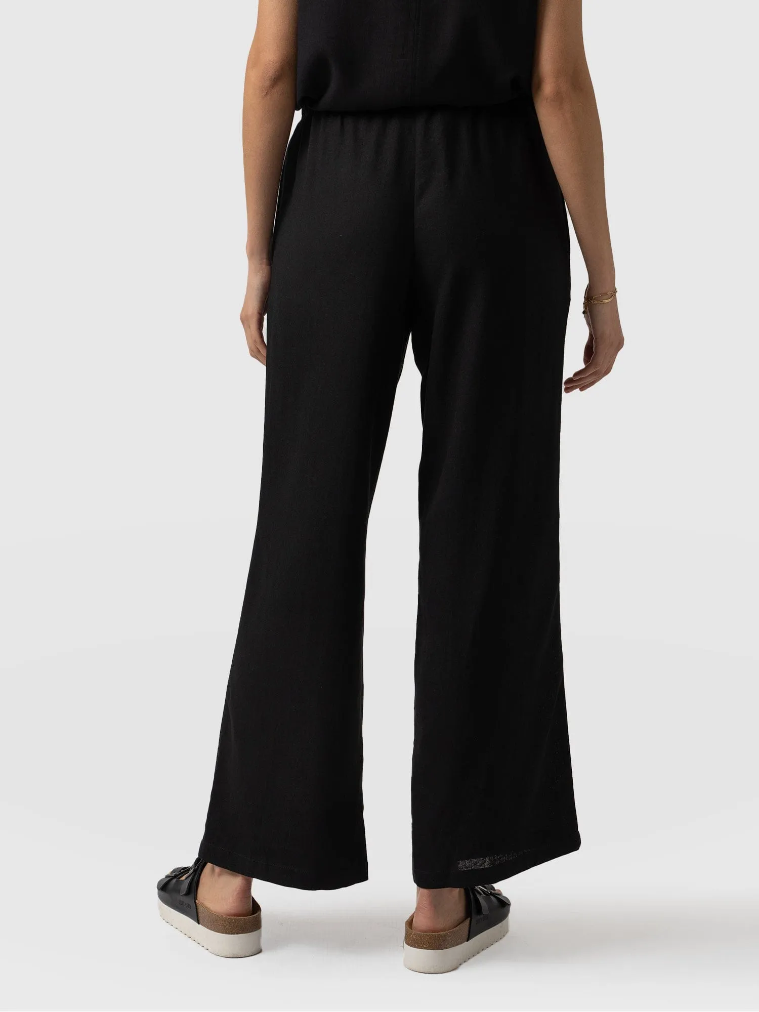 Corinne Linen Pant - Black